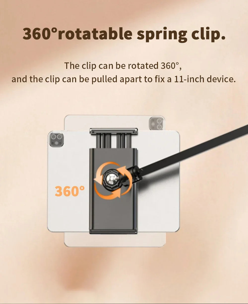FlexArm tablet mount 360 degree clip rotation detail