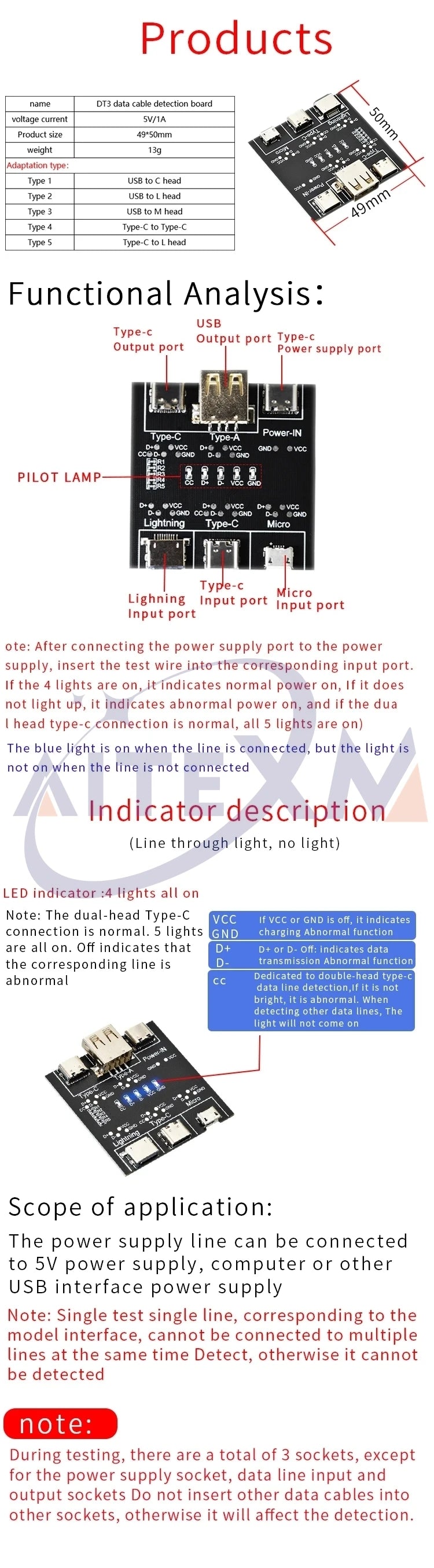 DT3 basic USB cable continuity checker