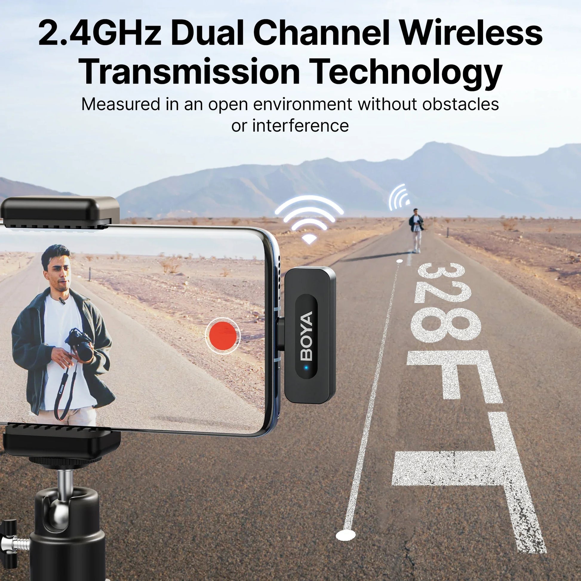 BOYA BY-V Wireless Lavalier Microphone Kit source-backed product image