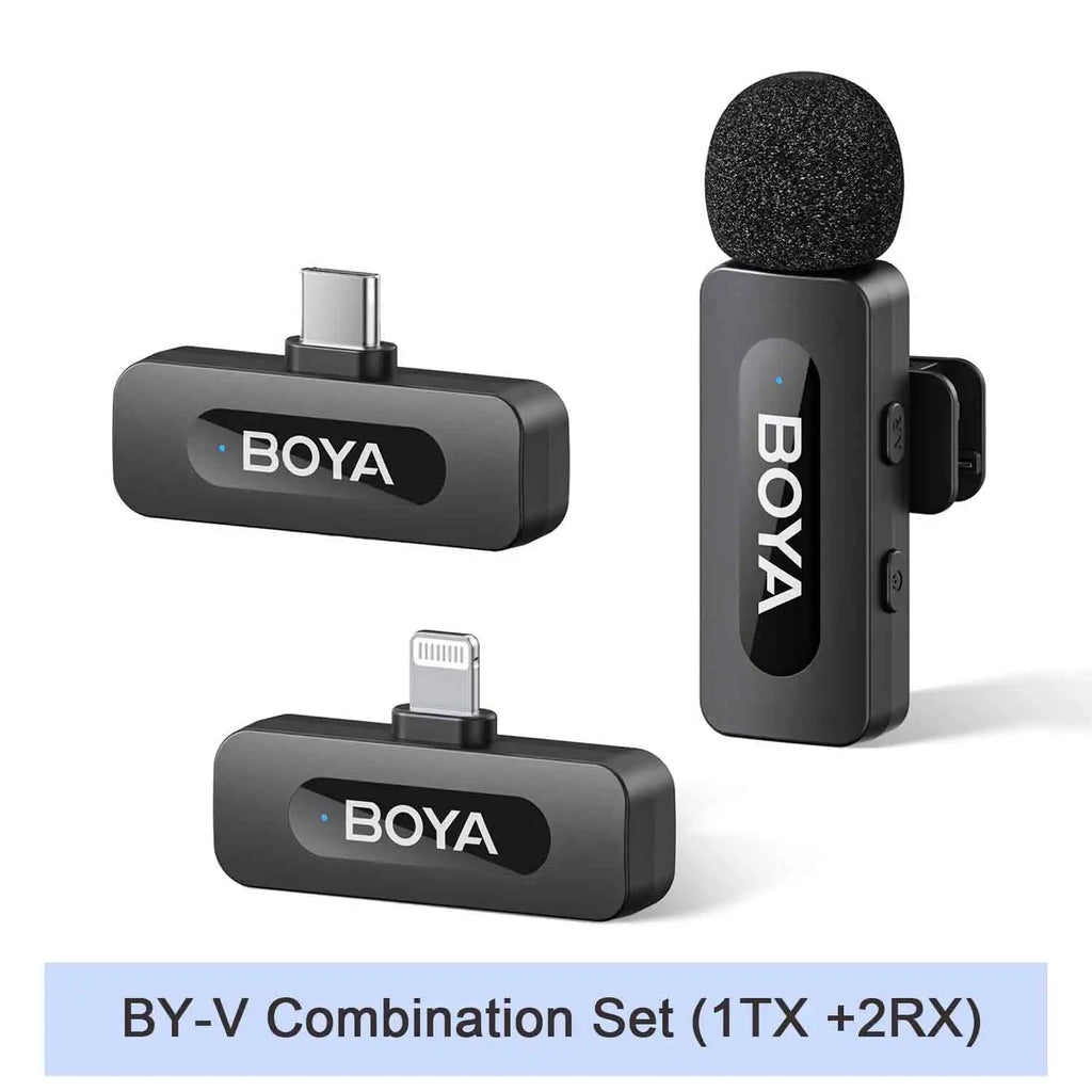 BOYA BY-V Pro Wireless Lavalier Microphone Kit source-backed product image