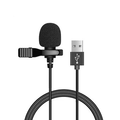 WireClip USB mini lavalier microphone with USB connector