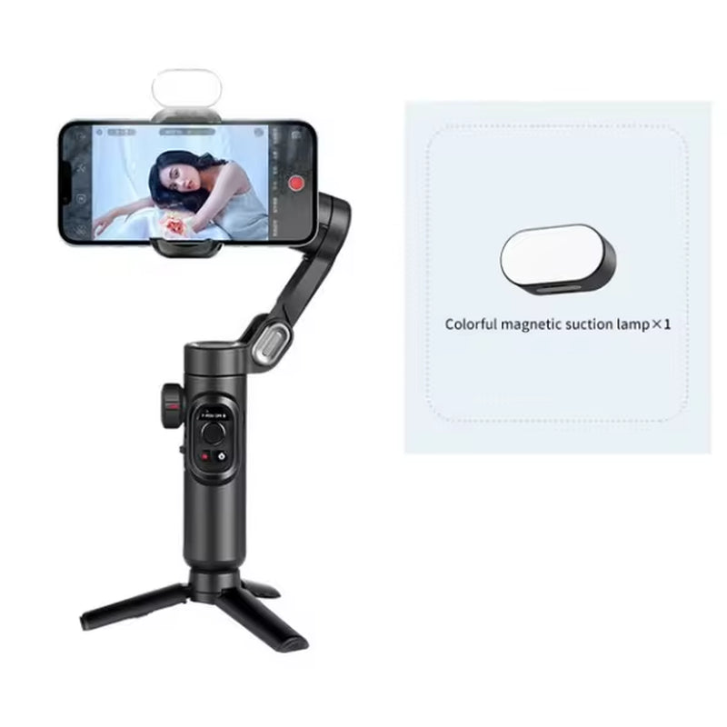 AOCHUAN 3-Axis Handheld Gimbal Stabilizer for Smartphone with Fill Light Smart XE