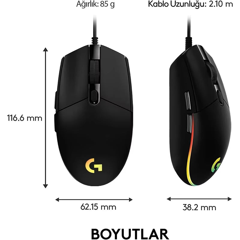 Lenovo G102 Wired Gaming Mouse 8000 DPI