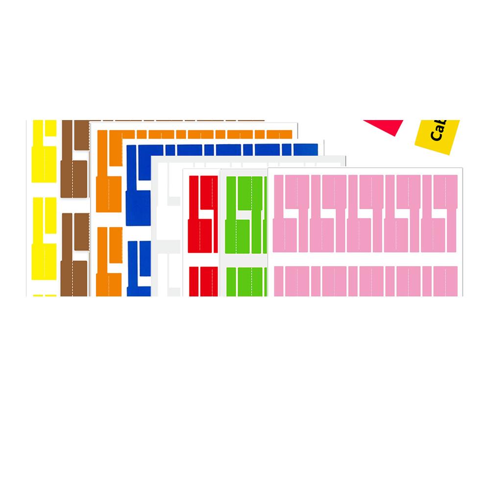 TagMate multicolor cable label sheets on a white background