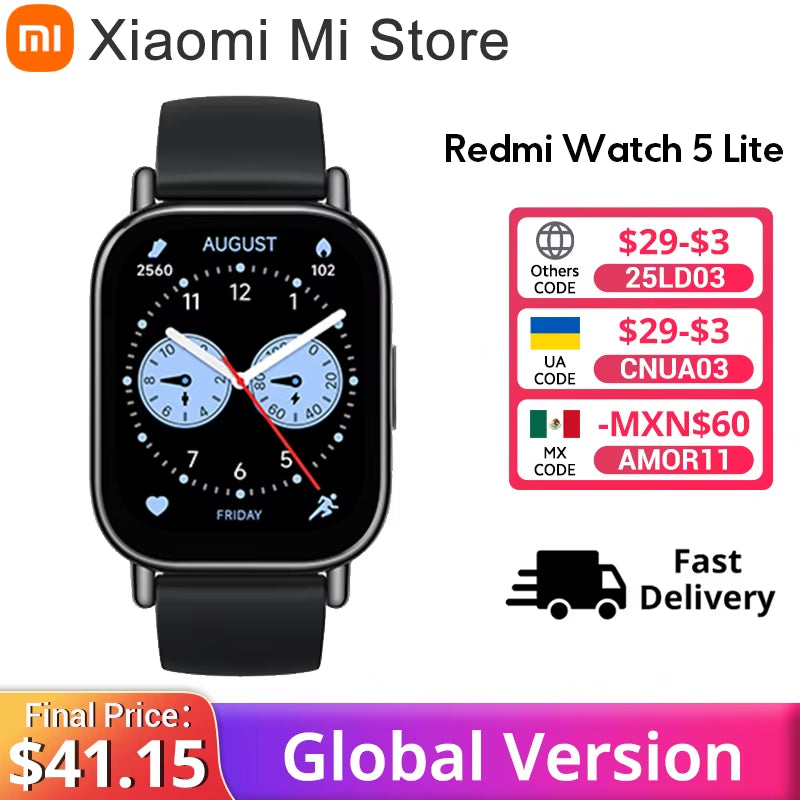 Redmi Watch 5 Lite 1.96'' Calling Built-In GNSS 5ATM