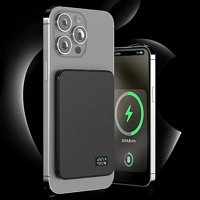 Black MagSafe magnetic power bank