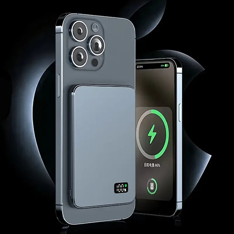 Blue MagSafe magnetic power bank