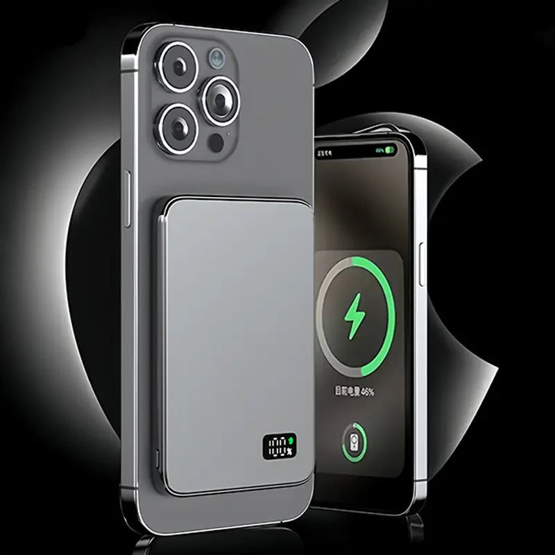 Gray MagSafe magnetic power bank