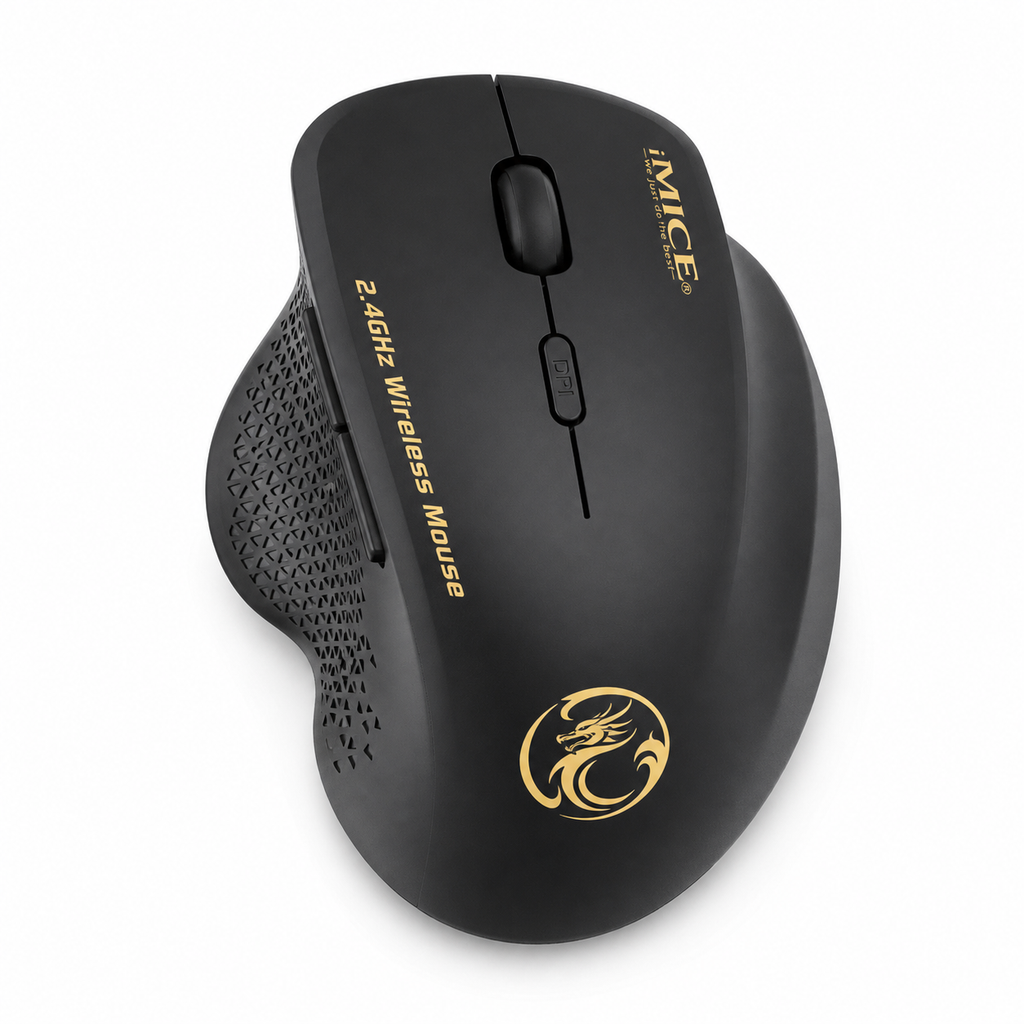 NexusClick Wireless Silent Mouse in black on a clean white background