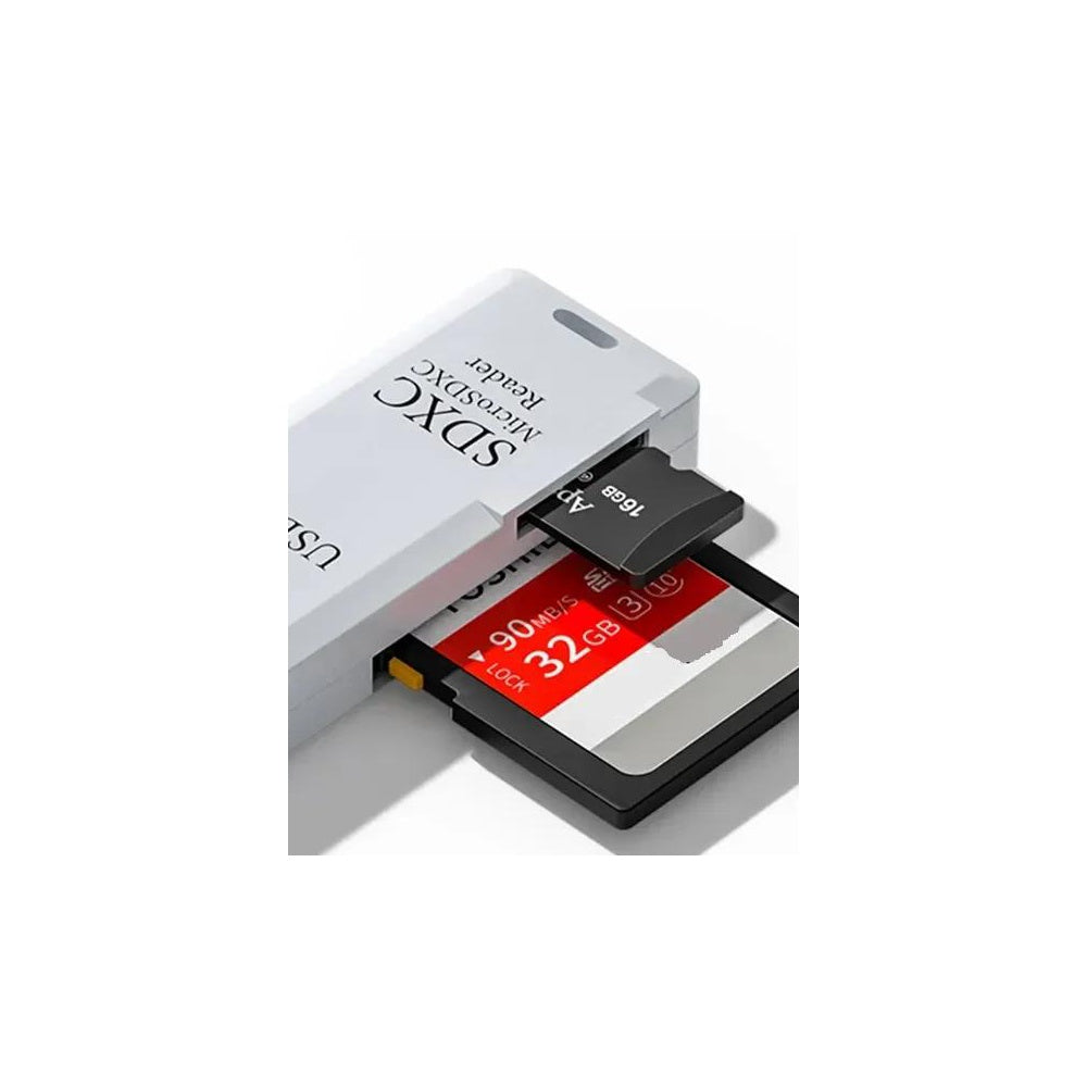 QuickRead USB-A SD and TF microSD 2-in-1 card reader
