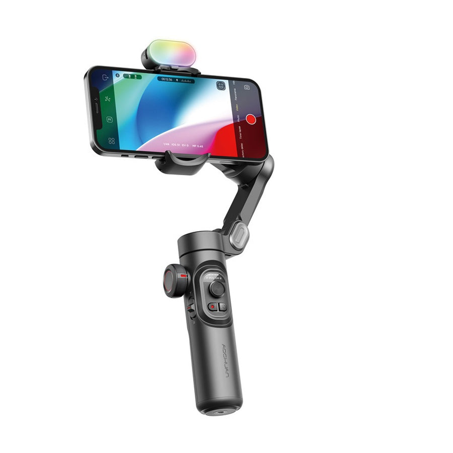 AOCHUAN Smart XE black gimbal with mounted fill light product image
