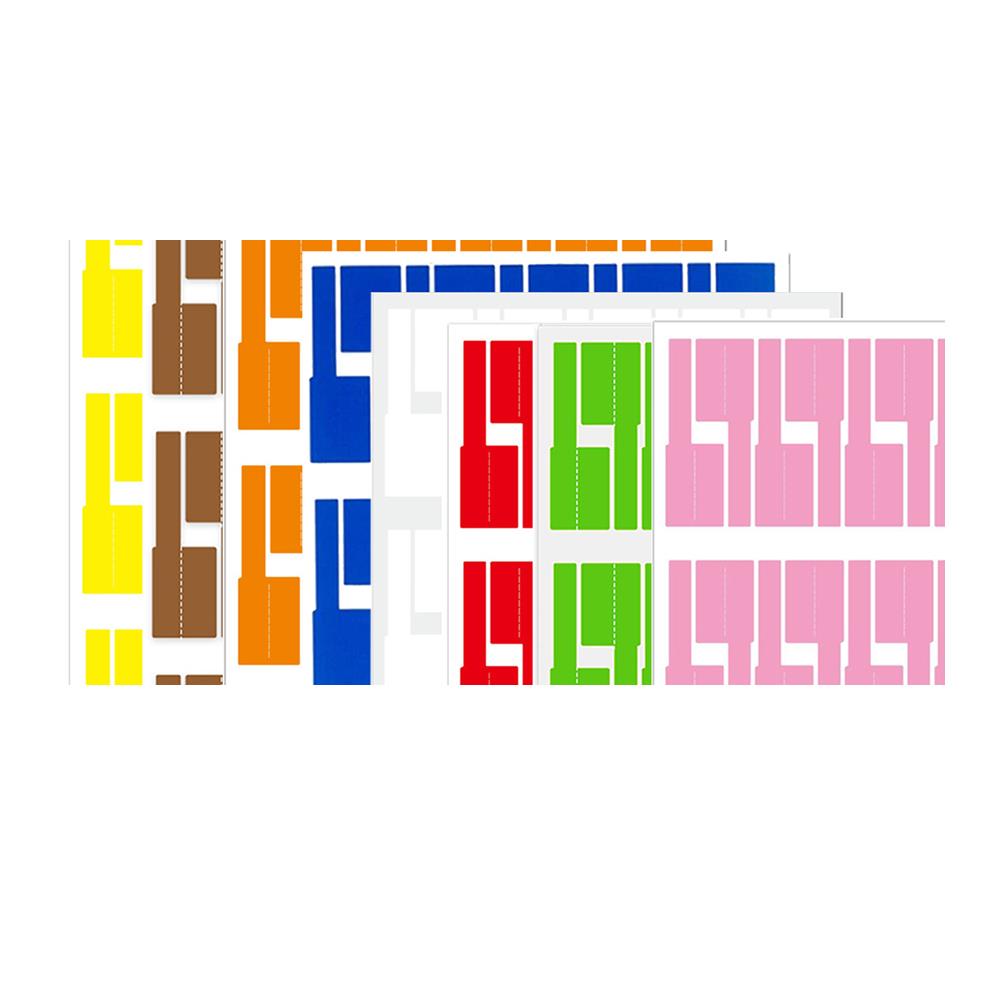 TagMate mixed color cable label sheets on a white background