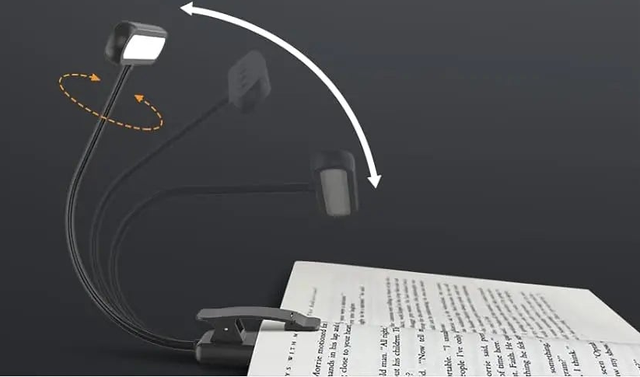 Rechargeable clip-on book light