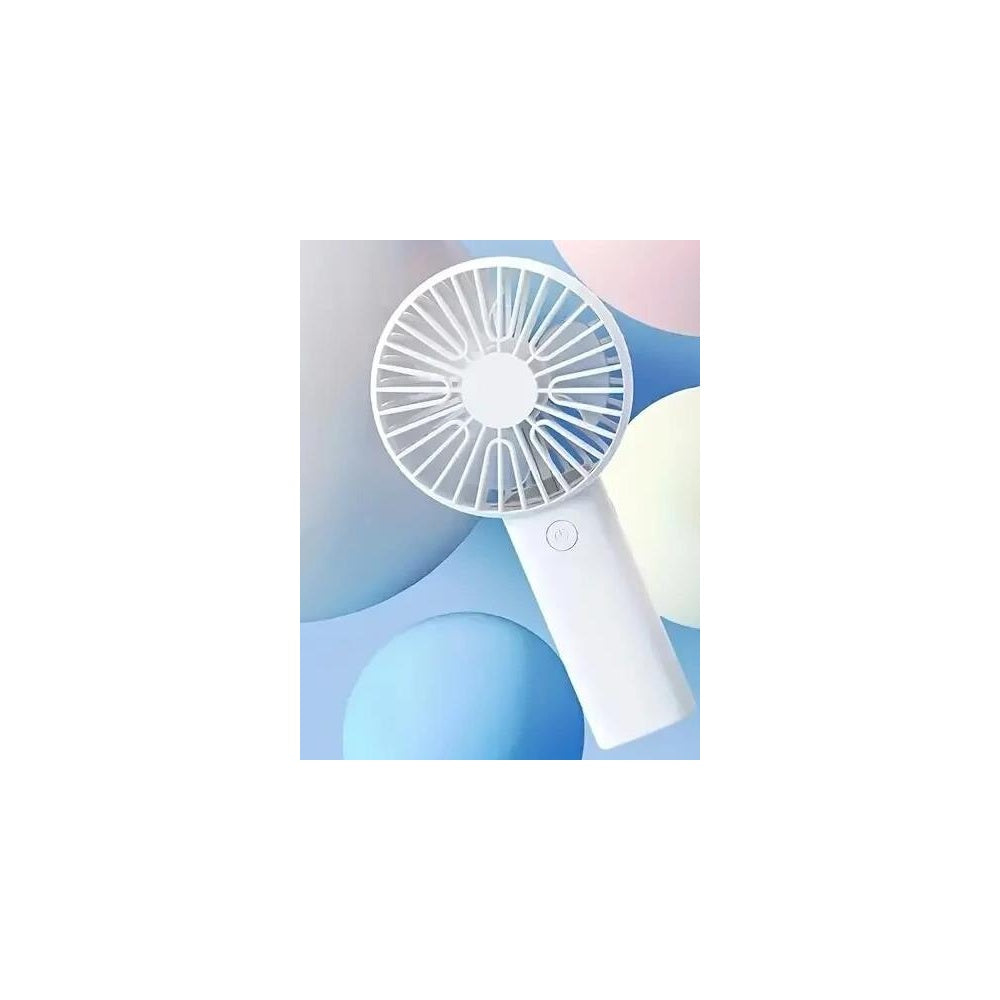 BreezeDock mini USB desk fan shown on a pastel background